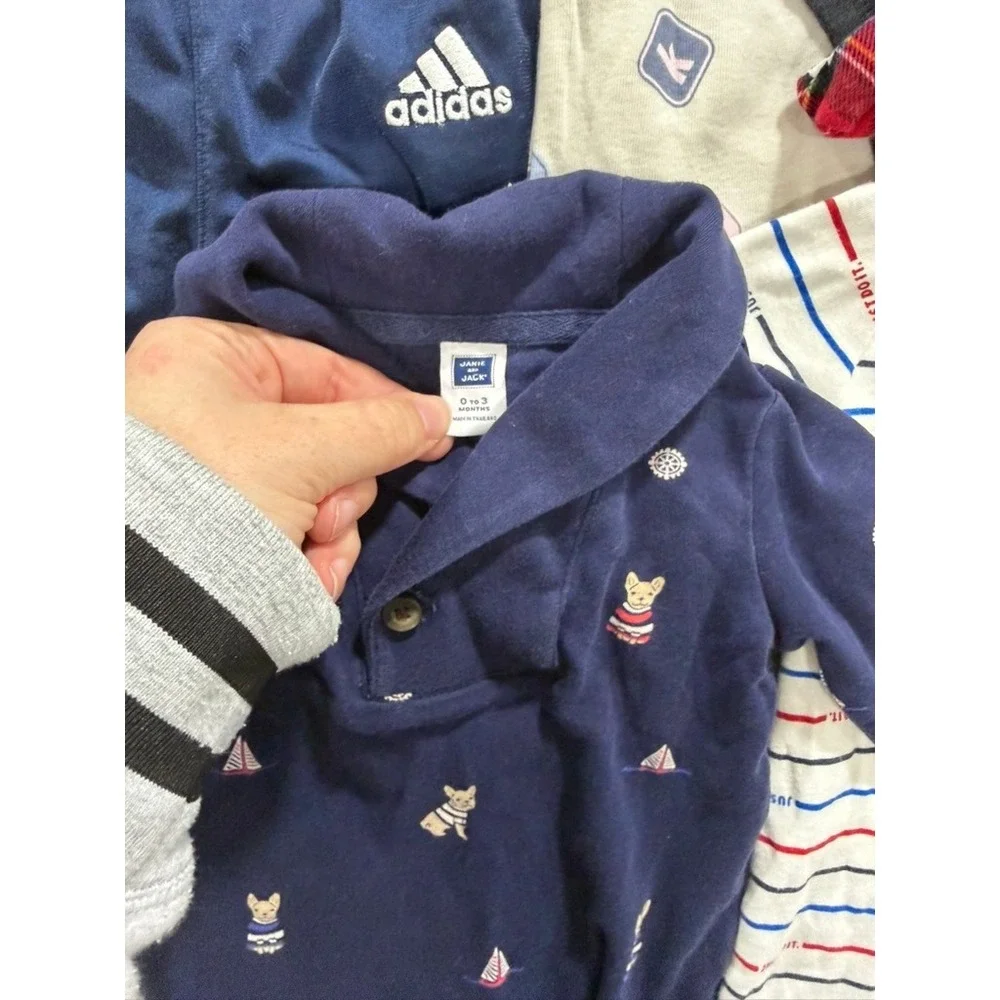 Nike Adidas Puma Janie and Jack Baby Boy Clothes Bundle 0-9M 7pc Lot - Picture 4 of 10